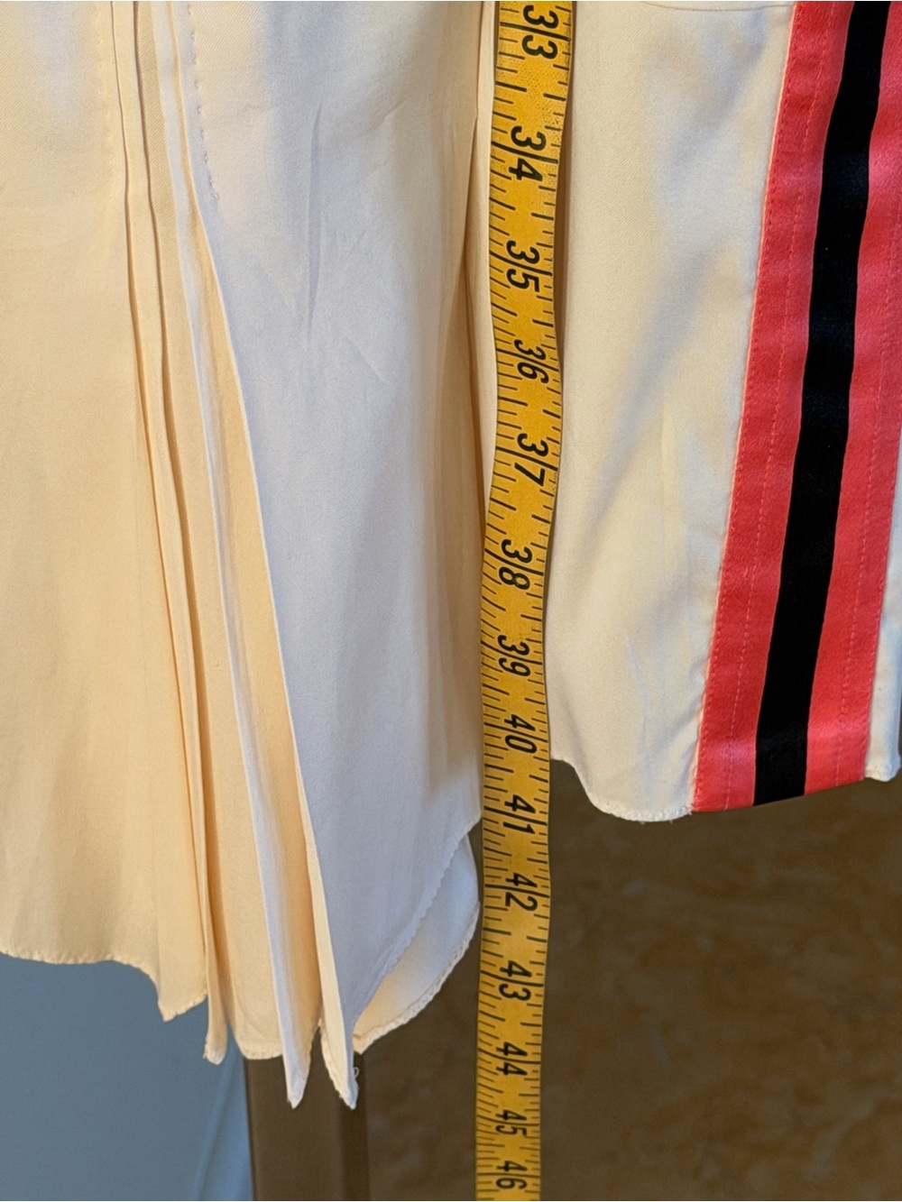 Vintage Gucci White Midi Dress with Pink & Black Side Stripes - Picture 7 of 15